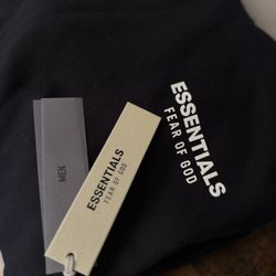 Essentials Black White Hoodie