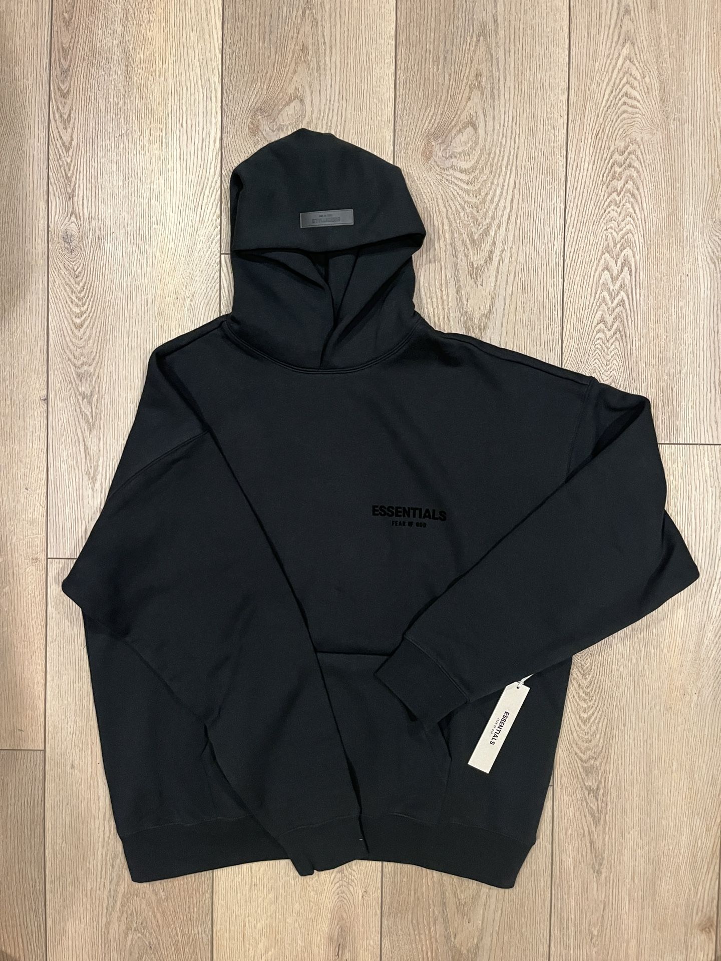 Essentials hoodie black. All sizes available