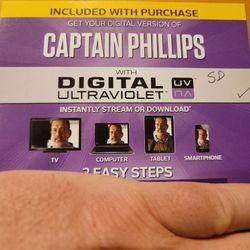 $4 SD DIGITAL MOVIE  CAPTAIN PHILLIPS $4 OR TRADE FOR A MOVIE I DON'T OWN ALREADY.