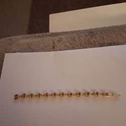 Laminated Rose Gold Tennis Bracelet