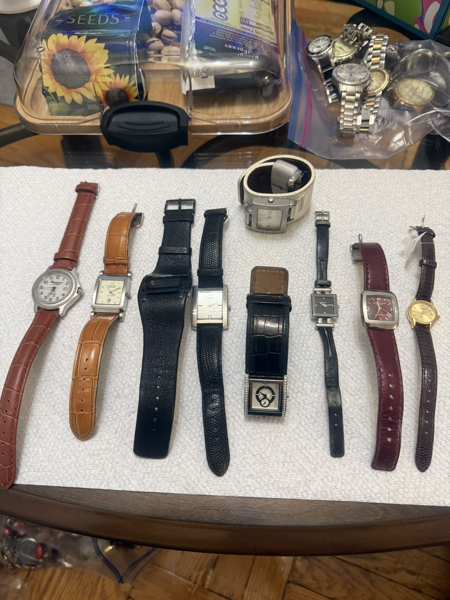 Vintage Lot Of 10 Mens&Womans Watch Kenneth Cole,Adolfo,By Gruen Untested 