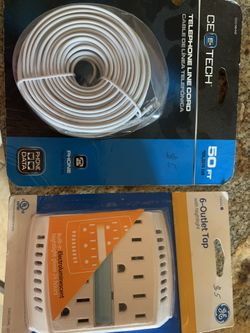 50 ft phone cable , 6 outlet tap both new in box . Each $ 5