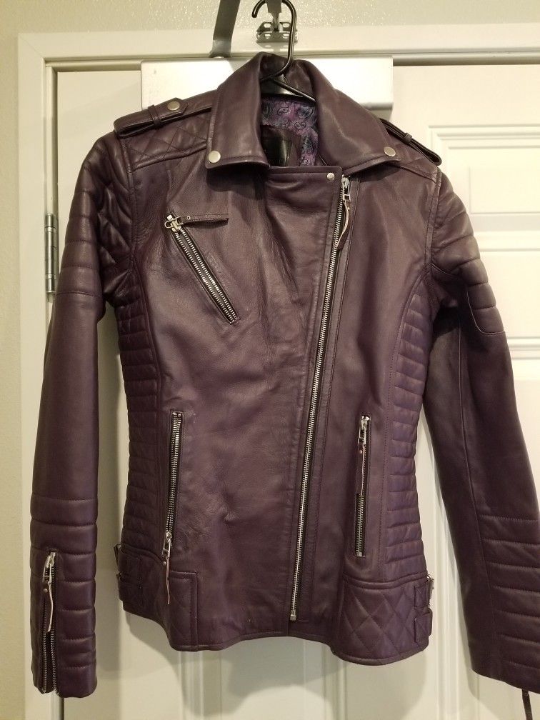 Dark Purple leather jacket