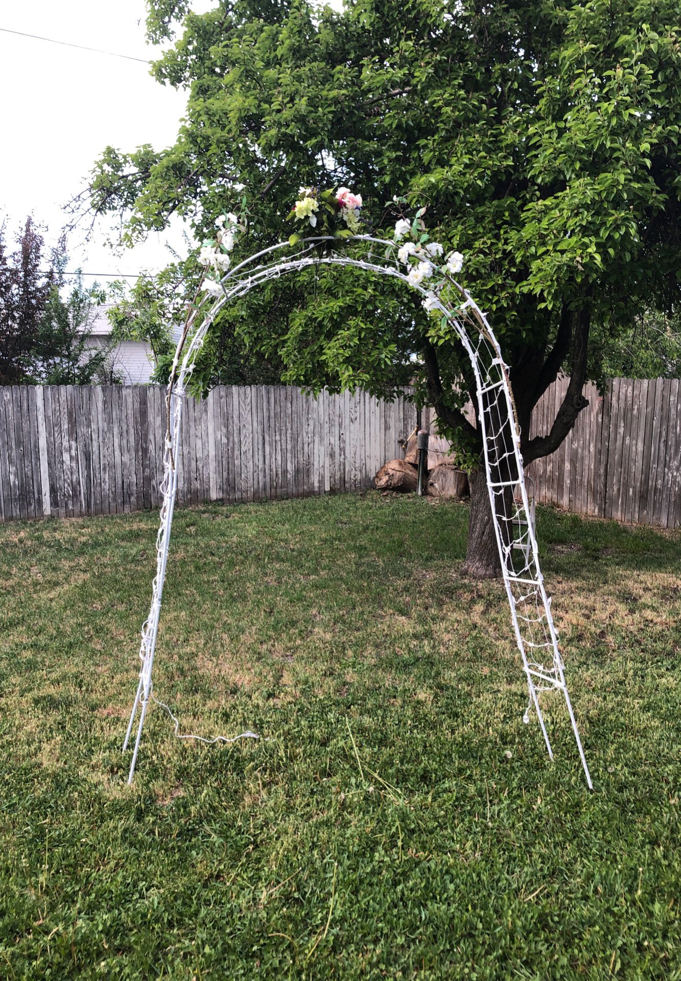 arch with lights