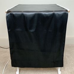 2 Black Satin Curtains 