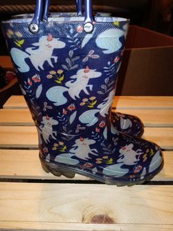 Unicorn Toddler Rain Boots Size 7/8t