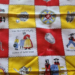 Beautiful  Vintage  Card Table Table Cloth 