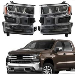 19=21 check silverado 1500 led headlights chrome Housing 
