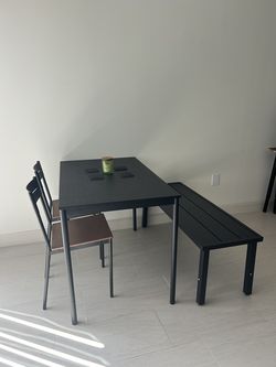 IKEA Dining Table + 2 Chairs — Optional Bench