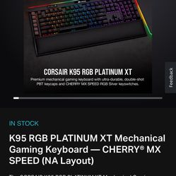 K95 RGB PLATINUM XT Mechanical Gaming Keyboard — CHERRY® MX SPEED