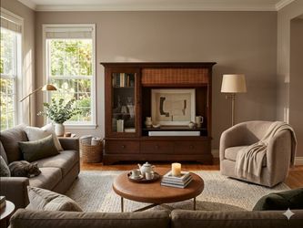 Solid Wood Entertainment Center/Media Console - Great Condition