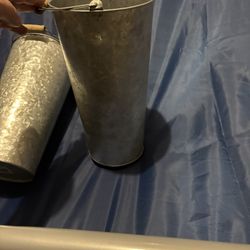 2 Galvanized Buckets