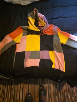 Supreme Patchwork Hooded Sweatshirt 100% AUTHENTIC sz med. $125