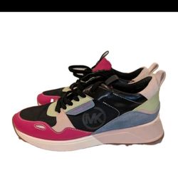 Michael Kors Shoes Size 8,5 Theo Leather Lace Up Sneakers 