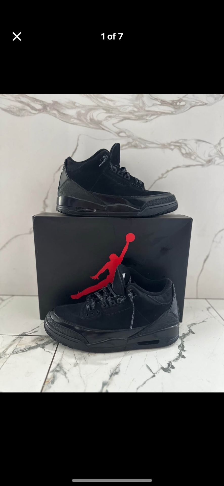 Jordan 3 Black Cat Size 10.5