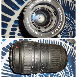 Sigma Zoom 100-300mm 1:4.5-6.7 Camera DL Lens for Canon With Both Cover Lens