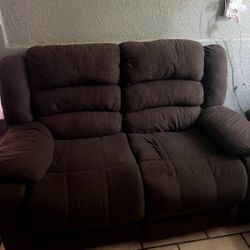 Brown Recliners  sofa and loveseat