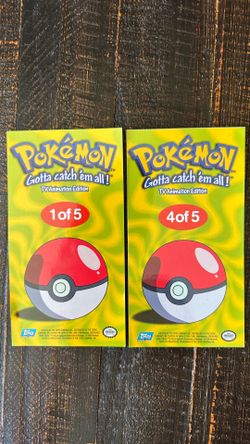 Pokémon Vintage 1999 Topps Jumbo Tin Topper Lot - Pikachu & Charmander