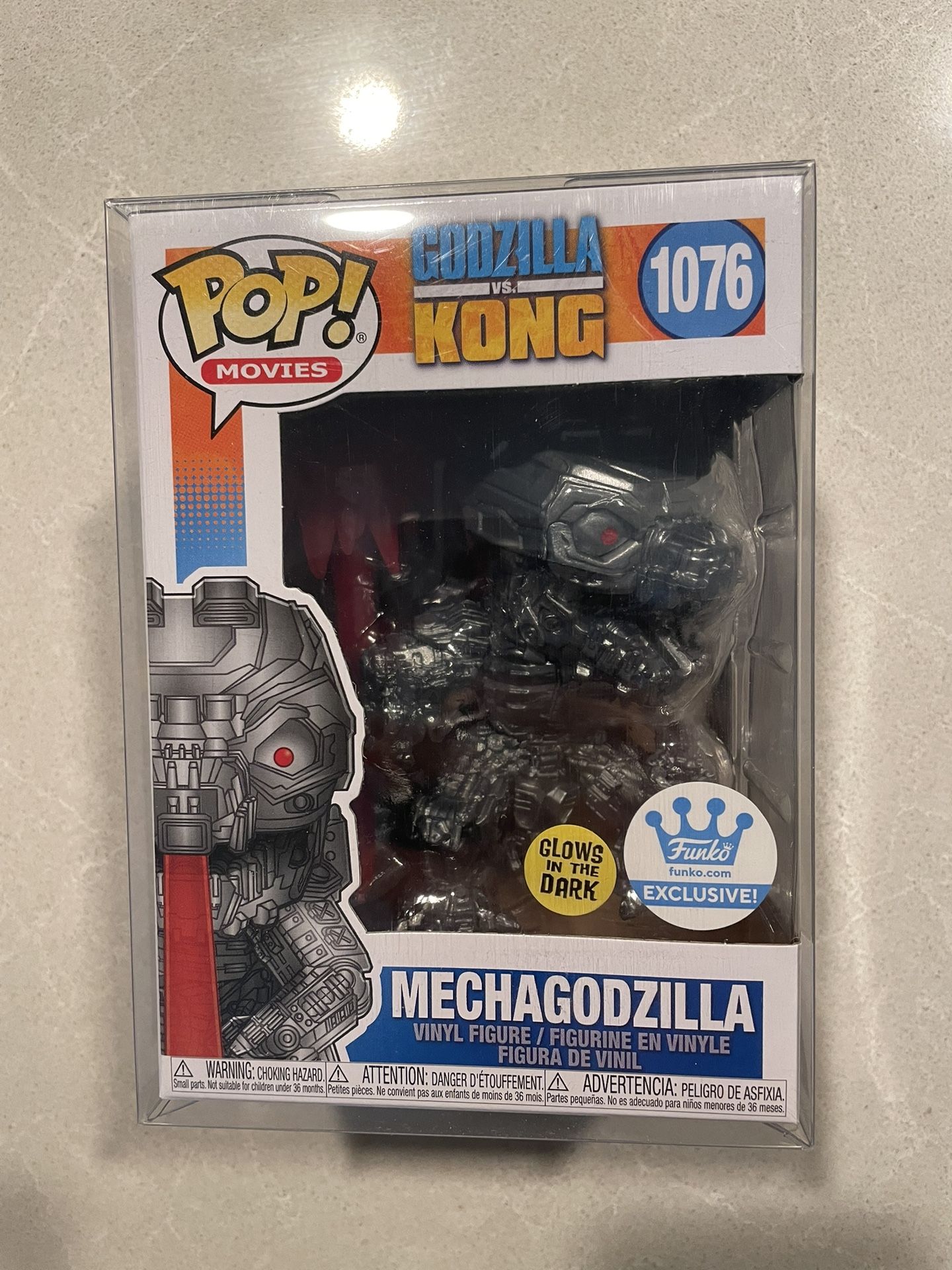 GLOW Mechagodzilla Fire Breath Funko Pop *MINT* Online Shop Exclusive GITD Movies Godzilla Vs Kong 1076 protector