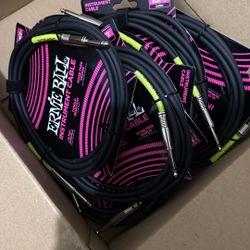 **6 Brand New 10’ Ernie Ball Cables**
