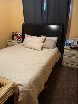 Queen bed and mattress