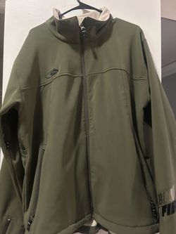 Bonfire Snowboarding Softshell Jacket Men's 2XL Olive Green Full Zip Fleece Lined