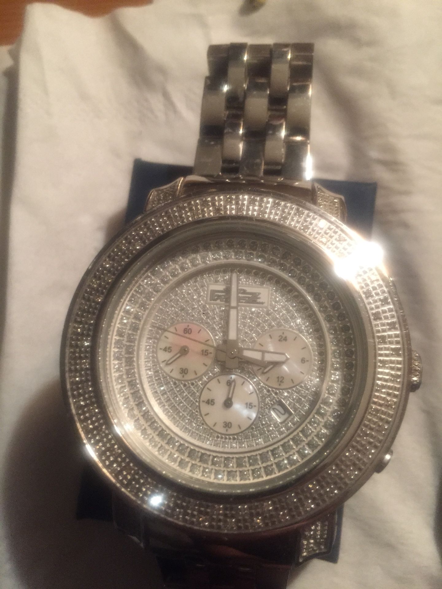 Mens FREEZE WATCH 1ct DIAMOND WATCH BRAND NEW RETAIL $995