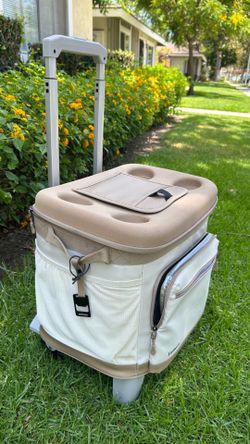 Soft Sided 26qt Roller Cooler Tan - Embark™: Rolling Cooler with Retractable Handle Original price :$55up