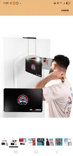The 360 Mirror - 3 Way Mirror for Self Hair Cutting - Adjustable Trifold Barber Mirro to Cut Your Own Hair - Tri Fold Self Haircut System for Men - Th