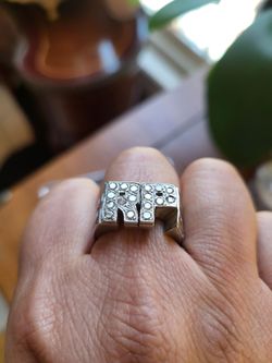 14k RP ring, weights 14g with 17 diamonds accents