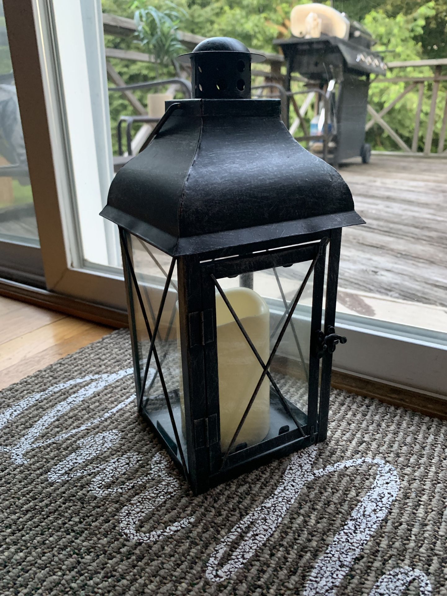 Small decorative black lantern