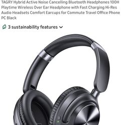 TAGRY Hybrid Active Noise Canceling Bluetooth Headphones 
