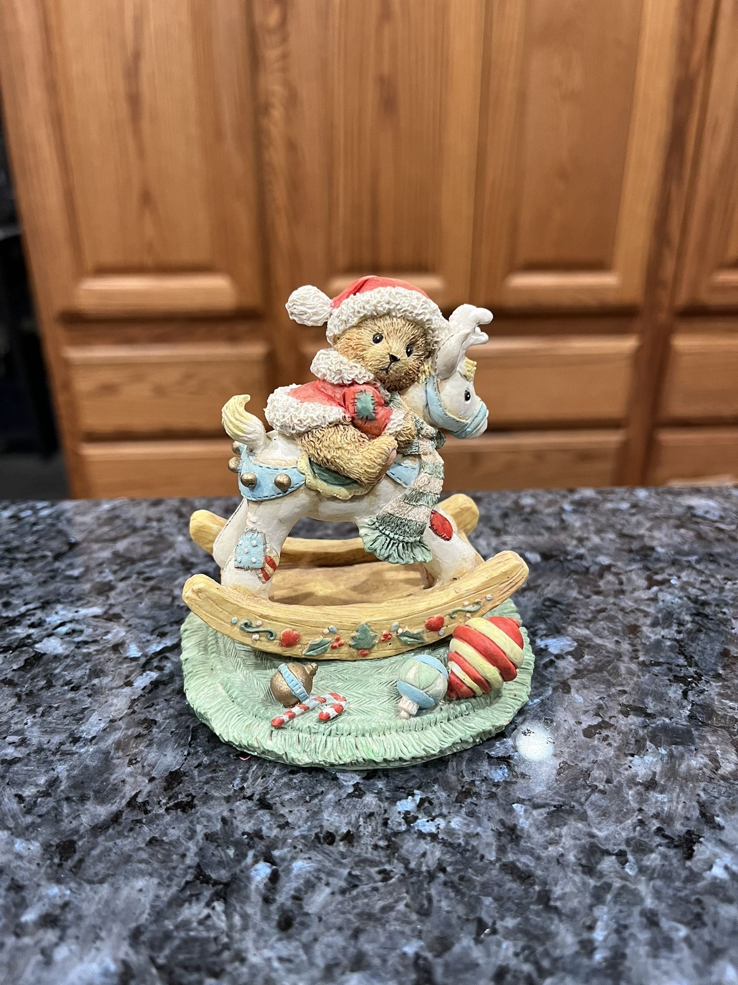 1992 Cherished Teddies Beth On A Rocking Reindeer. Preowned