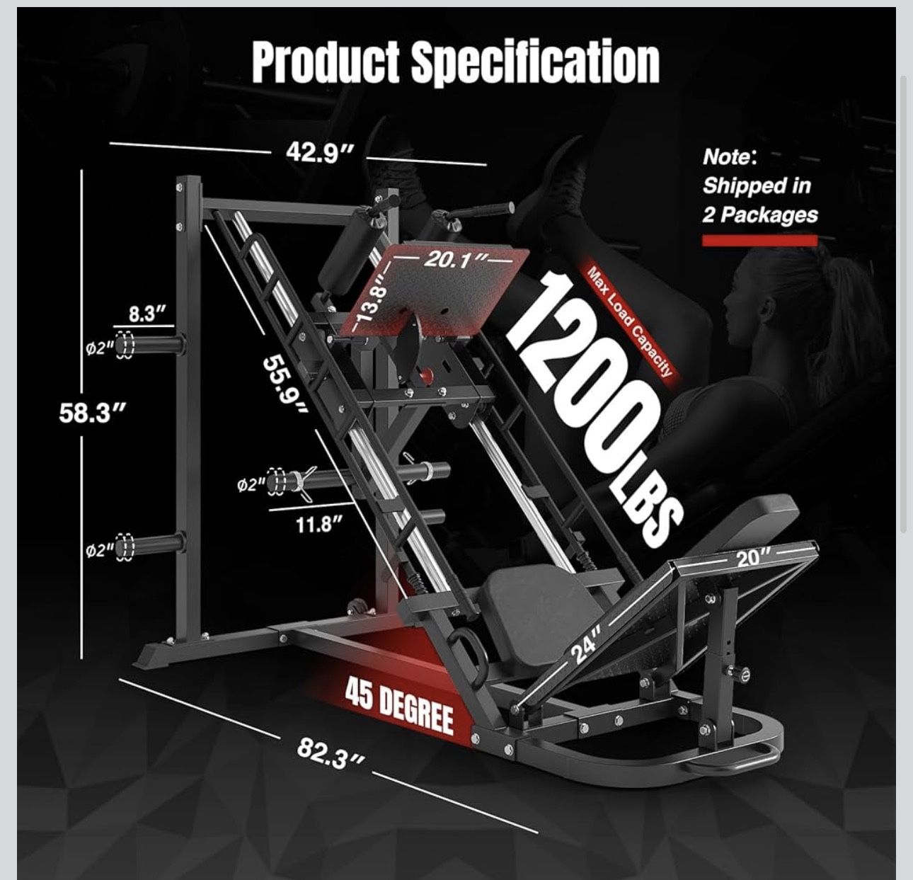 🔥 Brand New Leg Press & Hack Squat Machine – Never Opened | Huge Savings! 🔥 Price: $449 (Amazon price: $599.99)