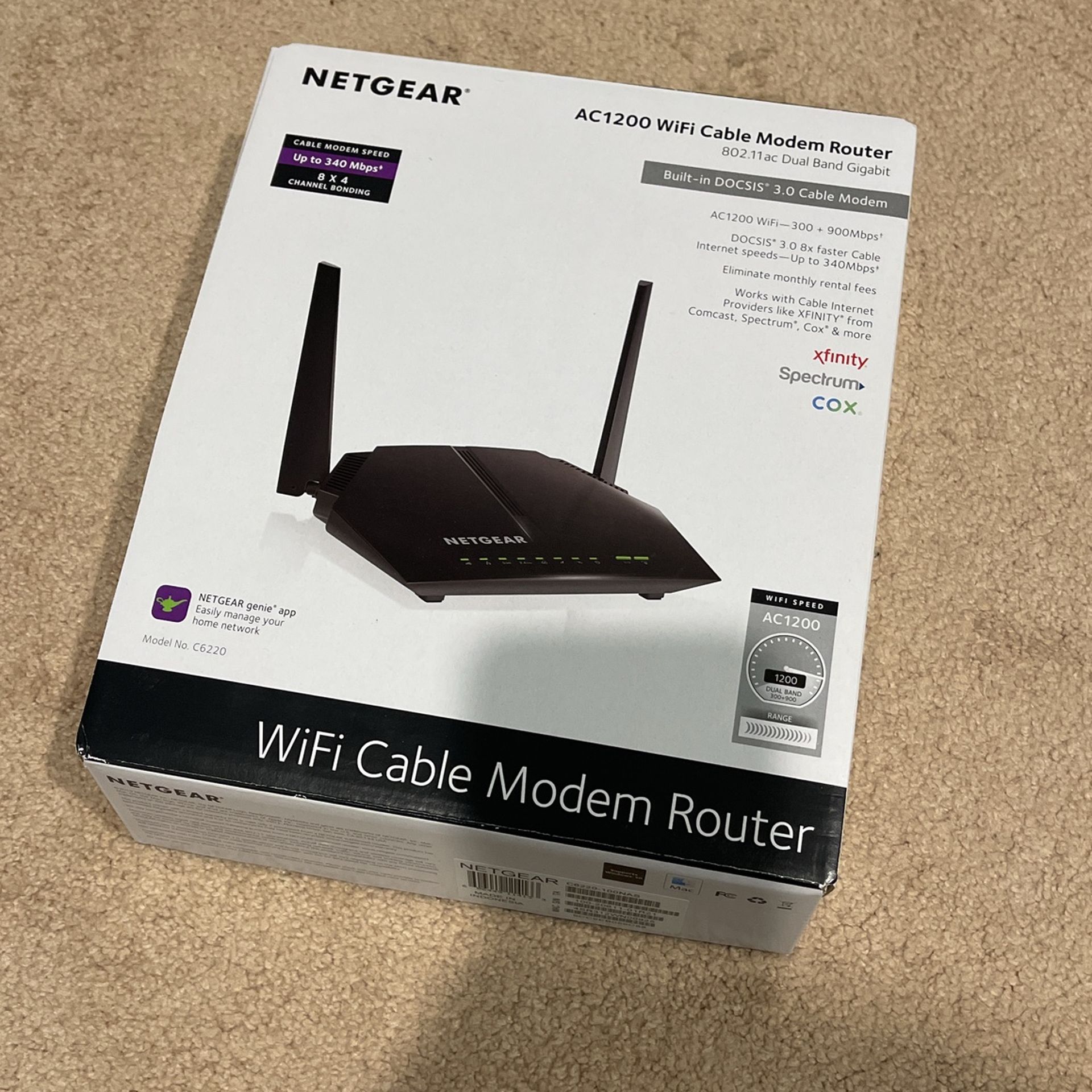 Netgear C6220 WiFi Cable Modem Router