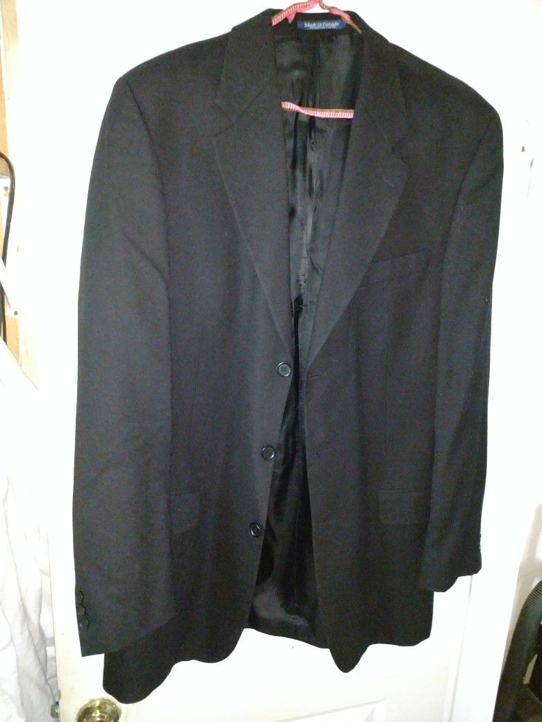 Men's Black Wool Suit Jacket (Size 42)
