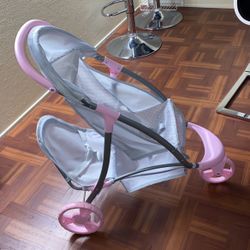 Double toy baby stroller