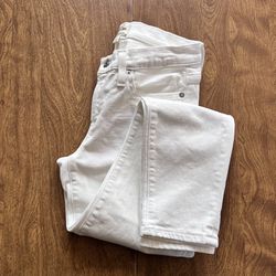 J.Crew Toothpick White Stretch Skinny Denim Jeans size 26