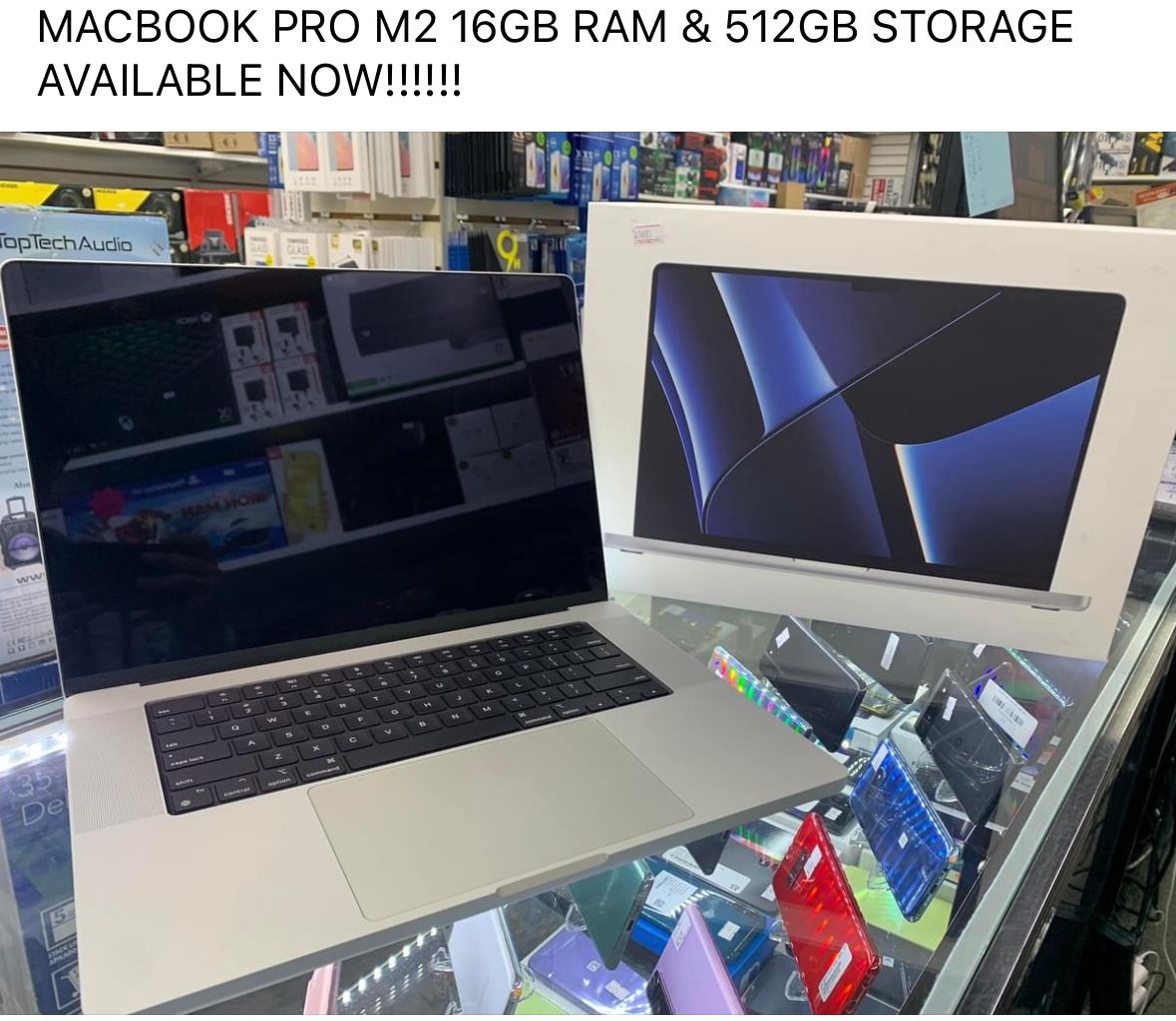 M2. Mack Book. 16GB. 512 GB