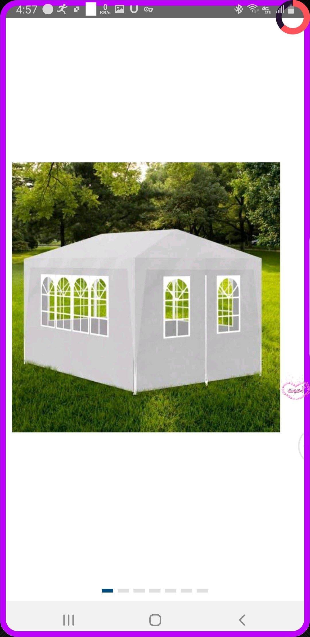 vidaXL Party Tent 10' x 13' with 4 Walls White