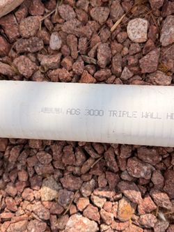Selling 2 ADS 3000 Triple Wall perforated drain pipes. * Size: 3” diameter x 10 ft long each * Triple Wall * Perforated for drainage * ASTM F810 * Go