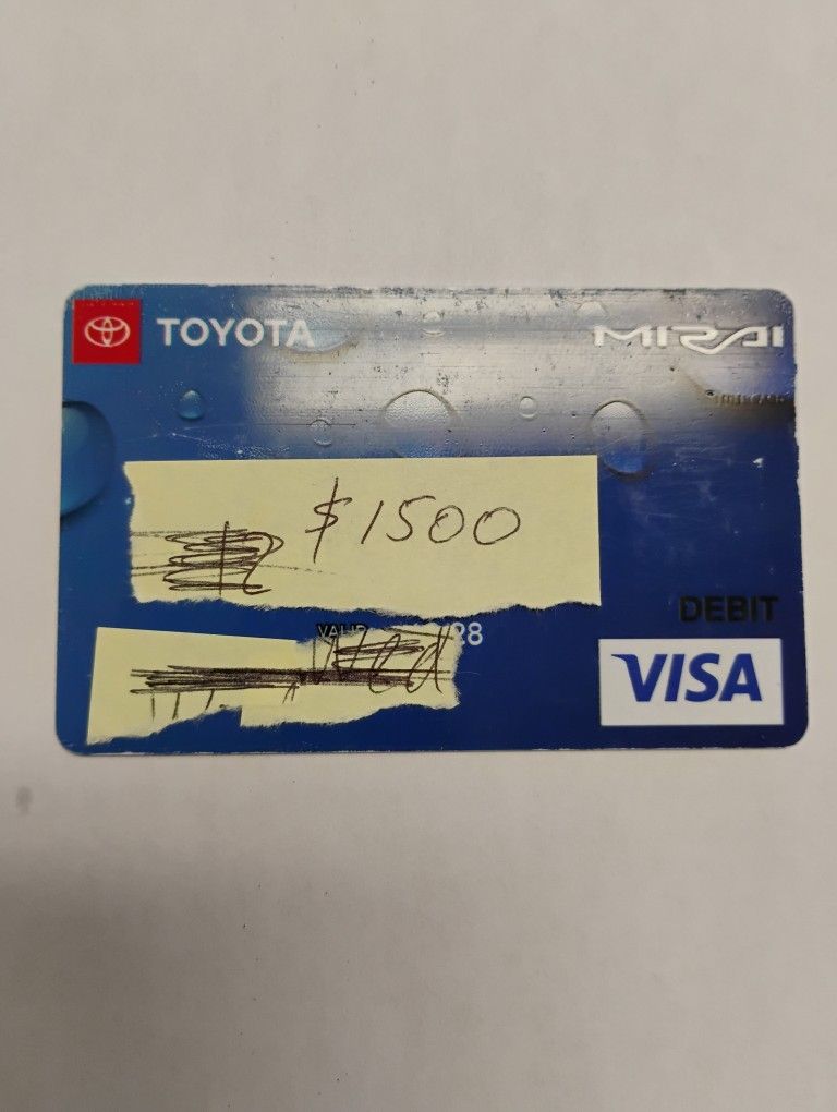 $1500 Mirai Card For Hydrogen