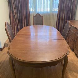 Three-piece dining room set perfect for family gatherings. Quality over price.