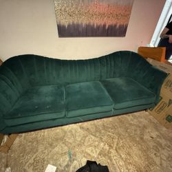 Green Velvet Couch
