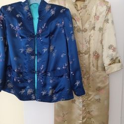 Chinese Silk Jackets (1 short, 1 long)