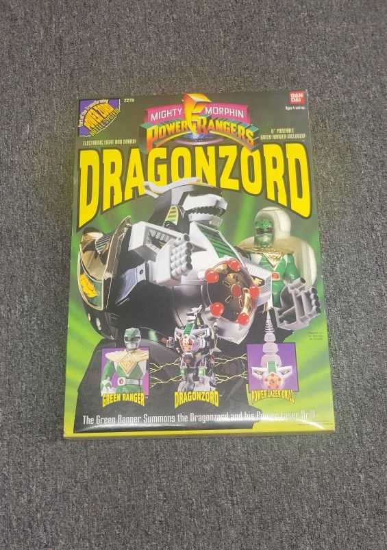 Sealed 1993 Mighty Morphin Power Rangers Dragonzord by Bandai