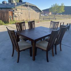 Dining table and chairs