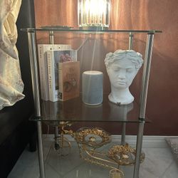 3-Tier Glass Nightstand (Set of 2)