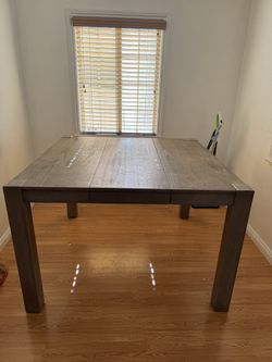 Gray Wood Dining Table