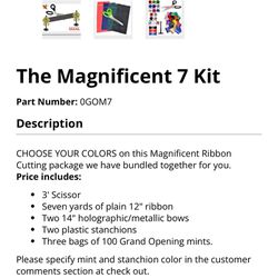 Magnificent 7 Ribbon Cutting Kit